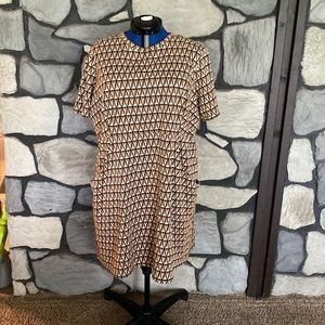 Size 4x Hutch Chevron Print vintage style dress with side pockets